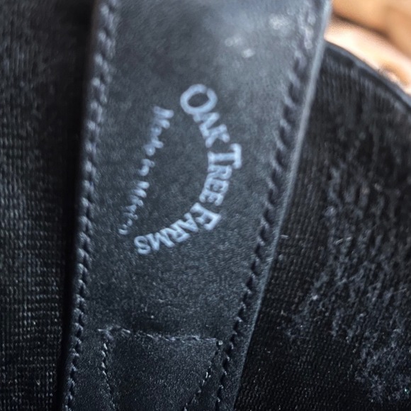 Oak Tree Farms Black Leather Western Cowboy Boots Women's Size 7 - Picture 8 of 10